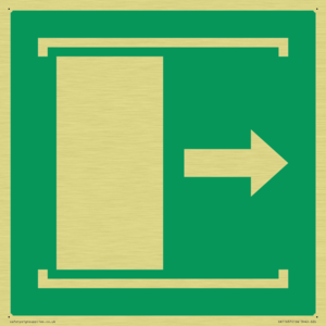 E033 safe condition door slides right to open